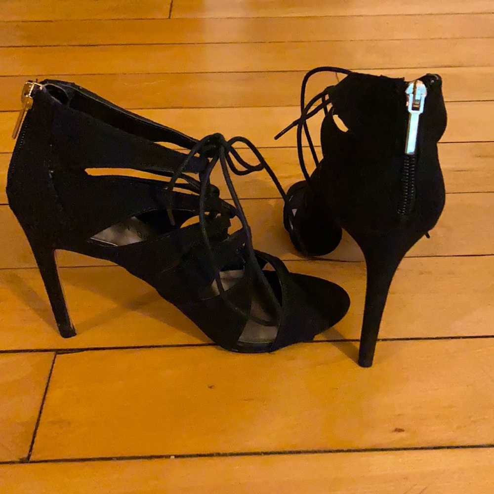 Black Suede Heel